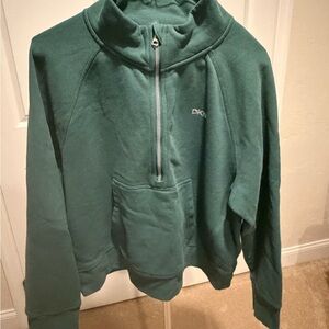 DKNY Teal Quarter-Zip Pullover